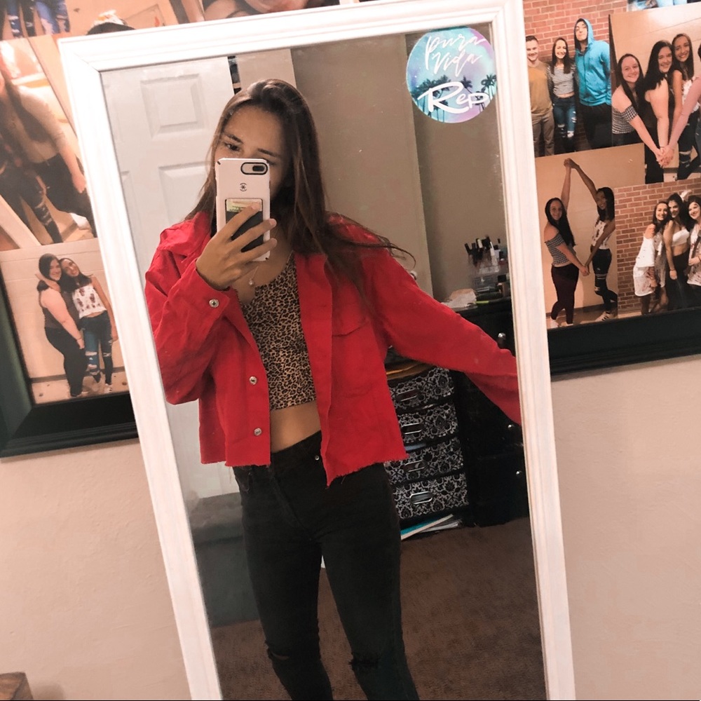 Red Jean Jacket